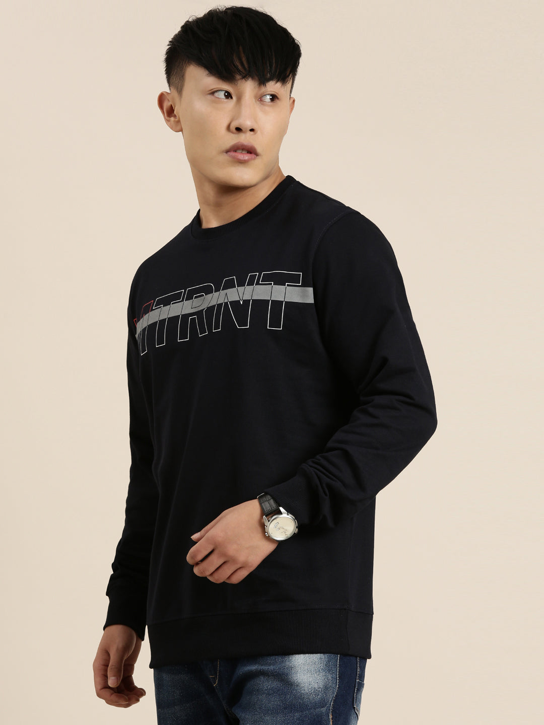 Men's Solid Round Neck Full Sleeve Sweatshirt