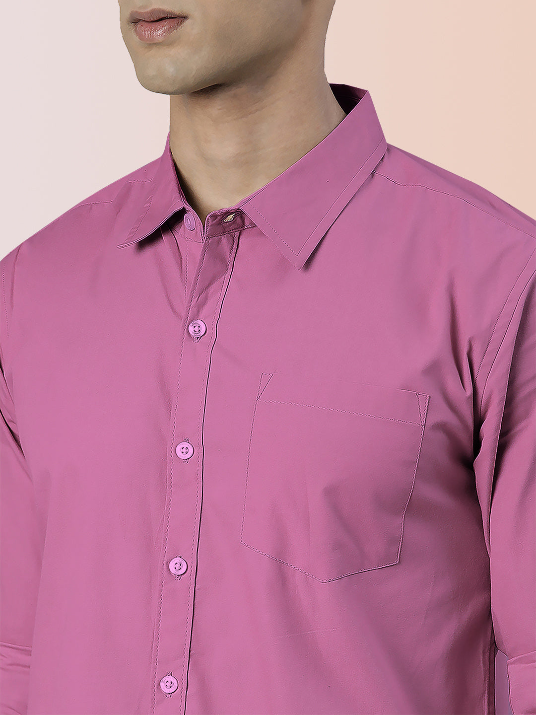 Broon Mens Slim Fit Premium Cotton Solid Shirt