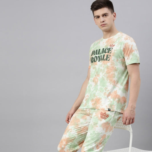 JOVEN MENS TIE-DYE CO-ORDINATED SET(T-SHIRT AND PANT)