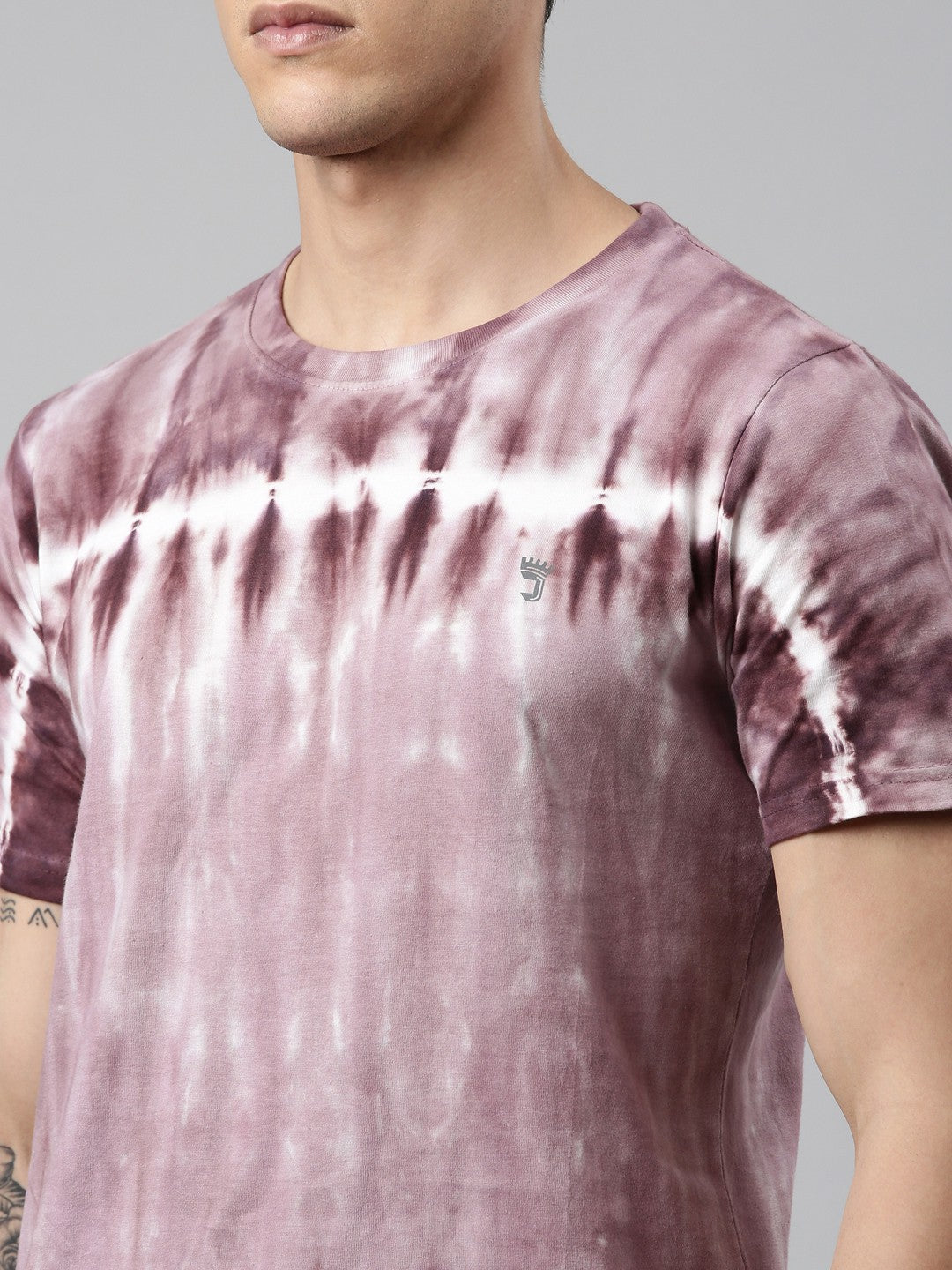 Joven Men's Brown Tie and Dye T-Shirt