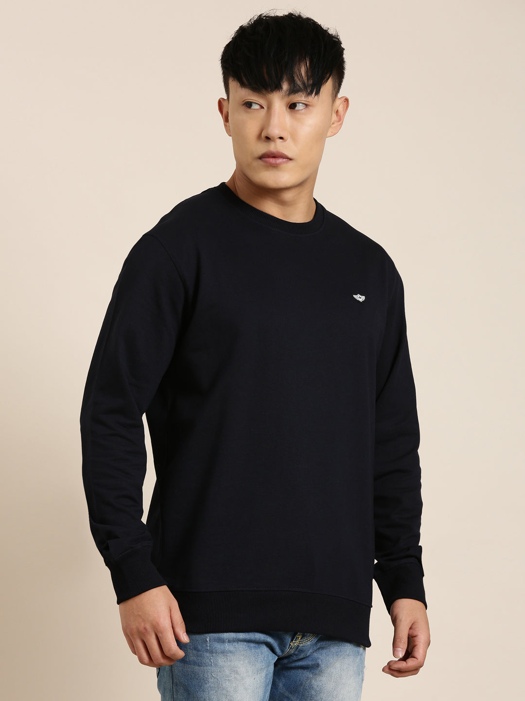 Men's Solid Round Neck Full Sleeve Sweatshirt
