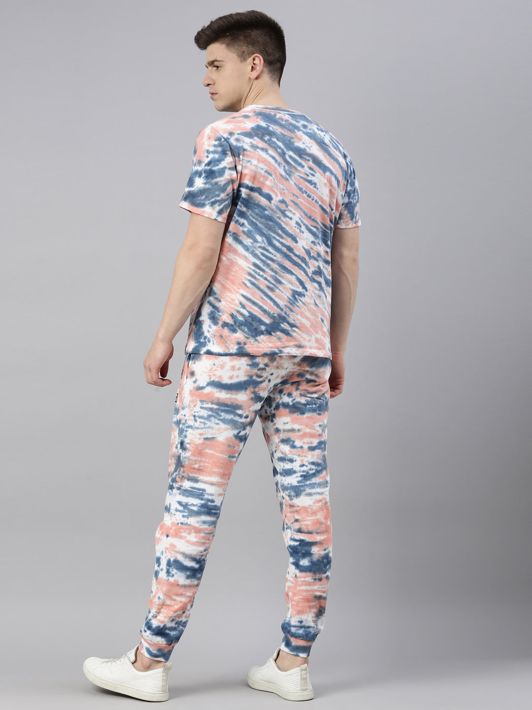 JOVEN MENS TIE-DYE CO-ORDINATED SET(T-SHIRT AND PANT)