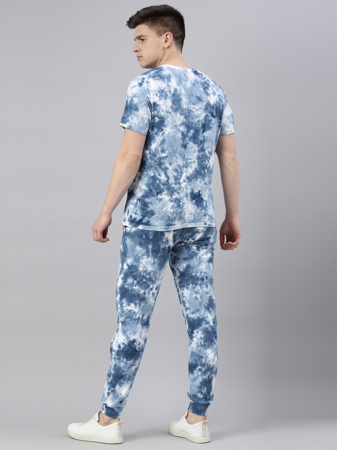 JOVEN MENS TIE-DYE CO-ORDINATED SET(T-SHIRT AND PANT SET)