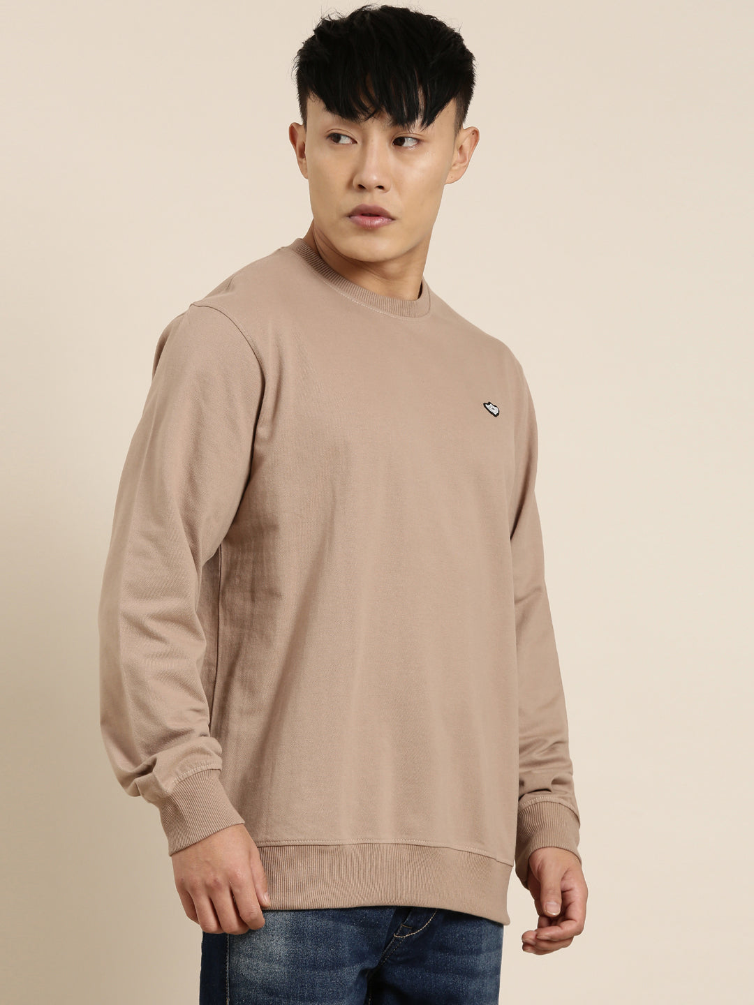 Men's Solid Round Neck Full Sleeve Sweatshirt