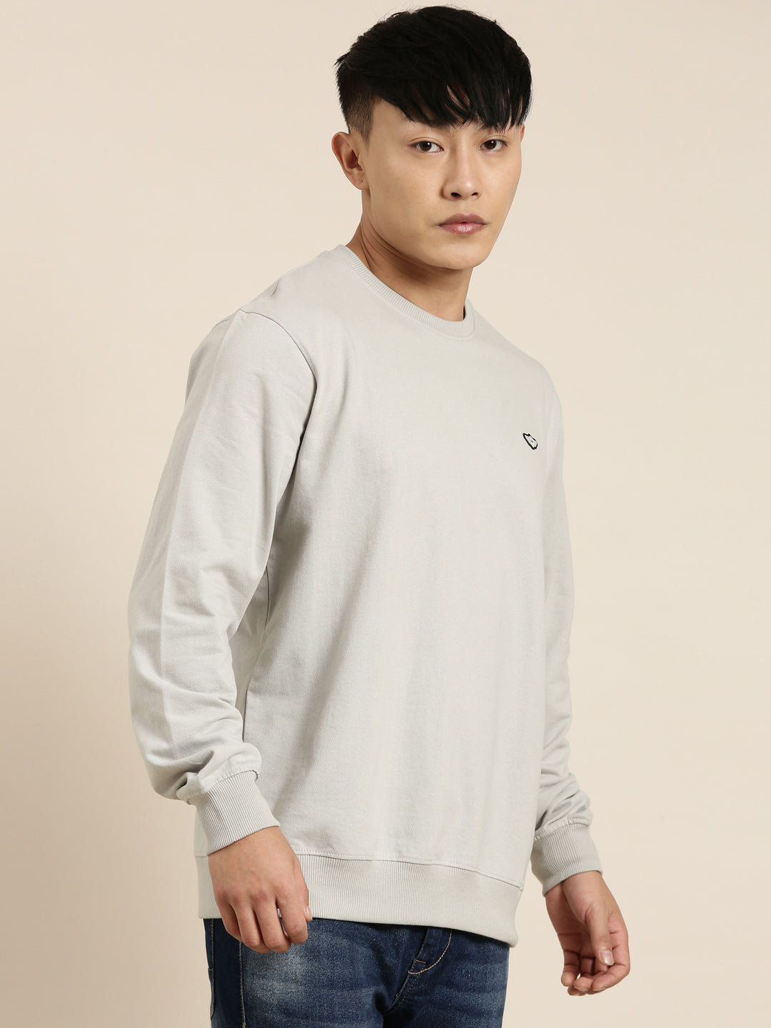 Men's Solid Round Neck Full Sleeve Sweatshirt