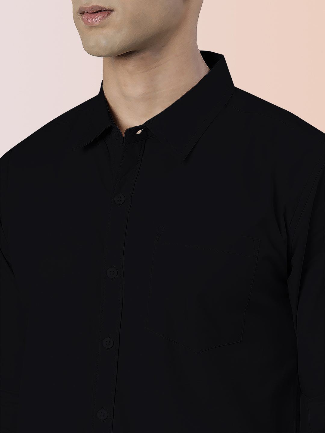 Broon Mens Slim Fit Premium Cotton Solid Shirt