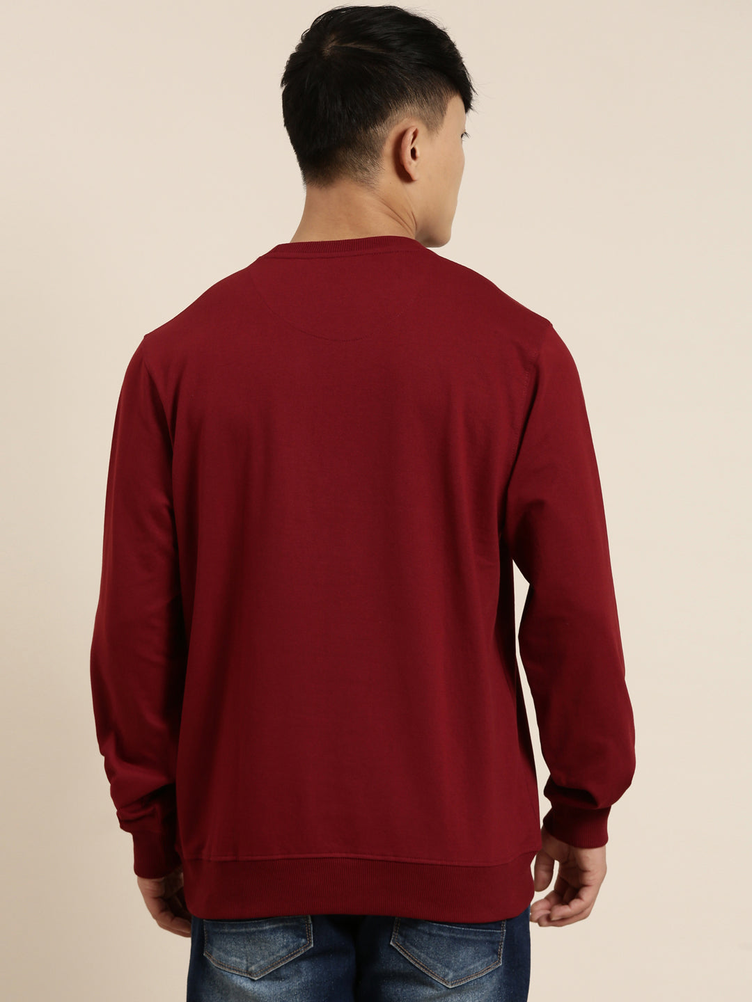 Men's Solid Round Neck Full Sleeve Sweatshirt