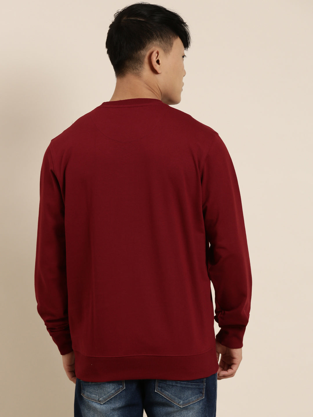 Men's Solid Round Neck Full Sleeve Sweatshirt