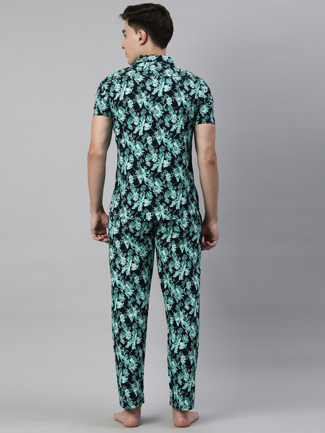 JOVEN MEN PRINTED PURE COTTON SLEEPSUIT