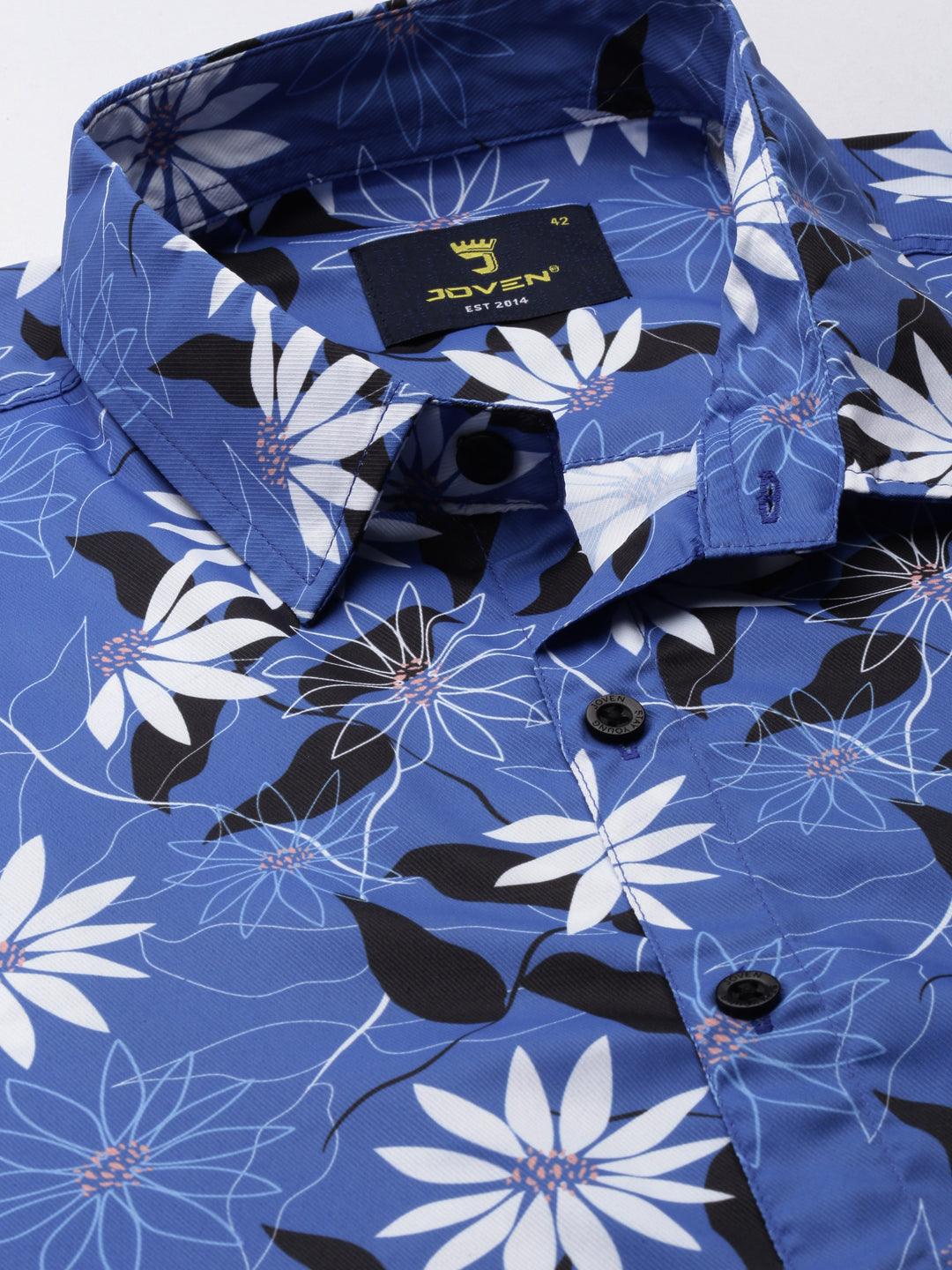 Joven Men's Dark Blue Printed Co-Ords Set