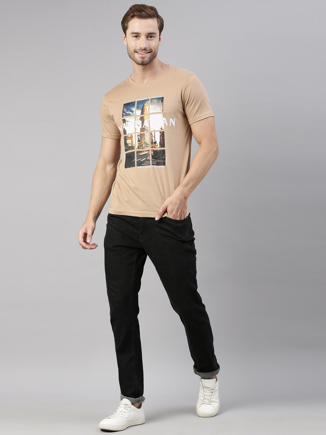 JOVEN MEN PRINTED T-SHIRT