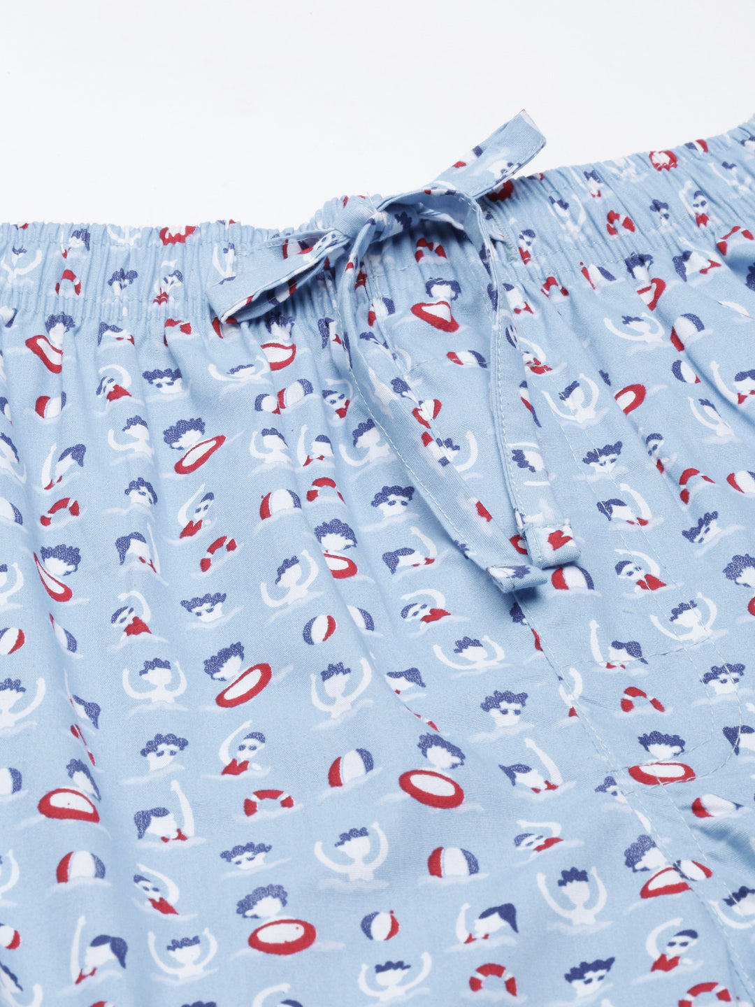 JOVEN Men Blue Printed Pyjama