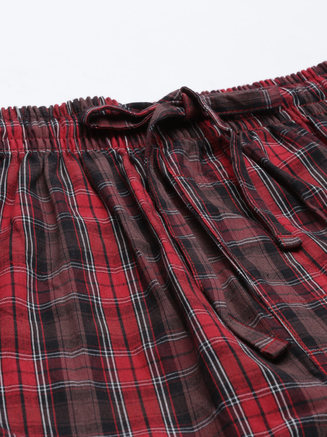 JOVEN MEN CHECKED PURE COTTON EASY SHORTS