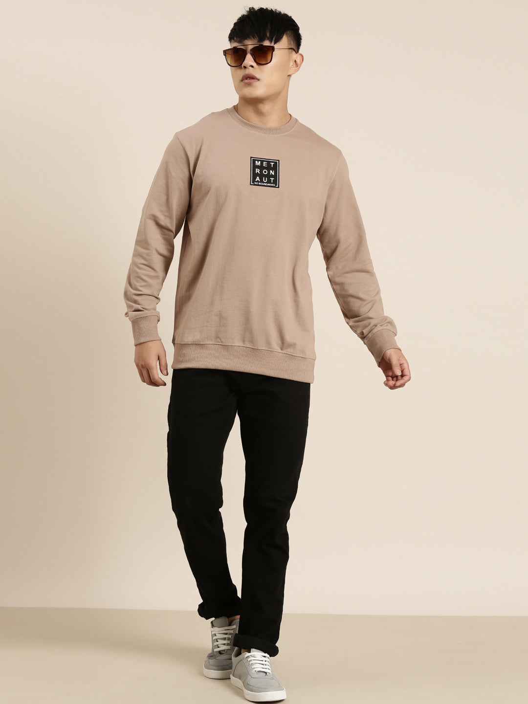 Men's Solid Round Neck Full Sleeve Sweatshirt