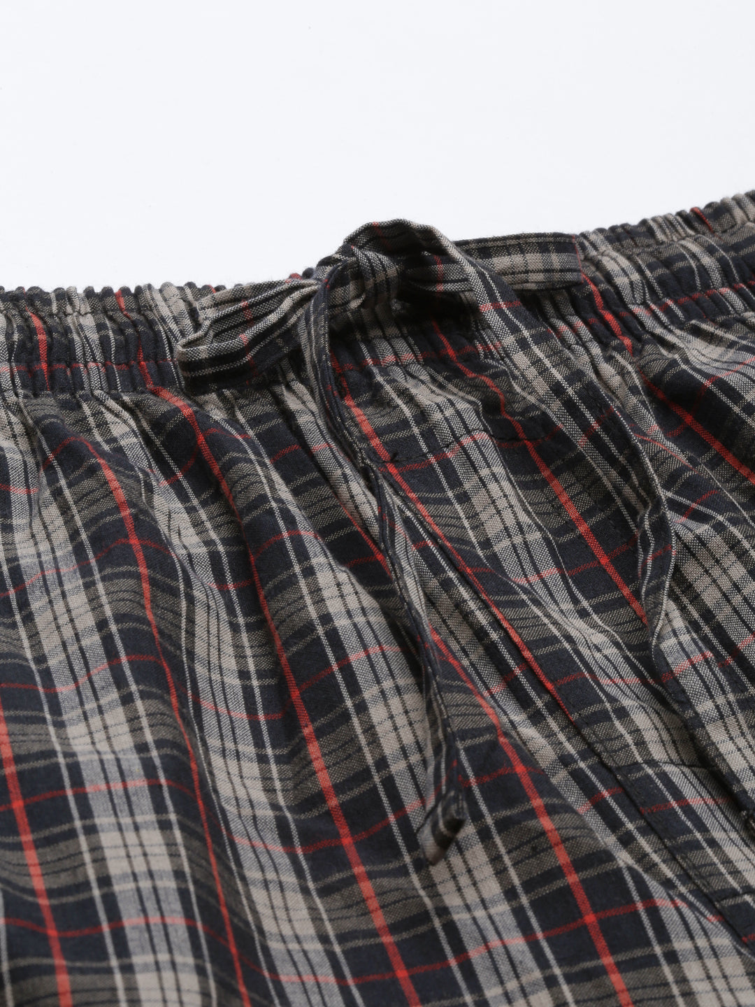 JOVEN MEN CHECKED PURE COTTON EASY SHORTS