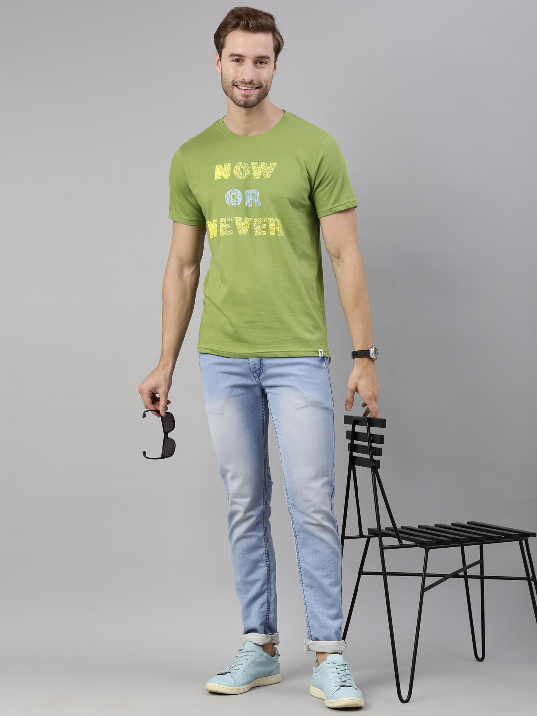 JOVEN MEN PRINTED T-SHIRT
