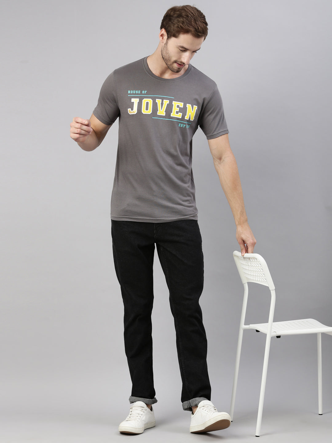JOVEN MEN PRINTED T-SHIRT
