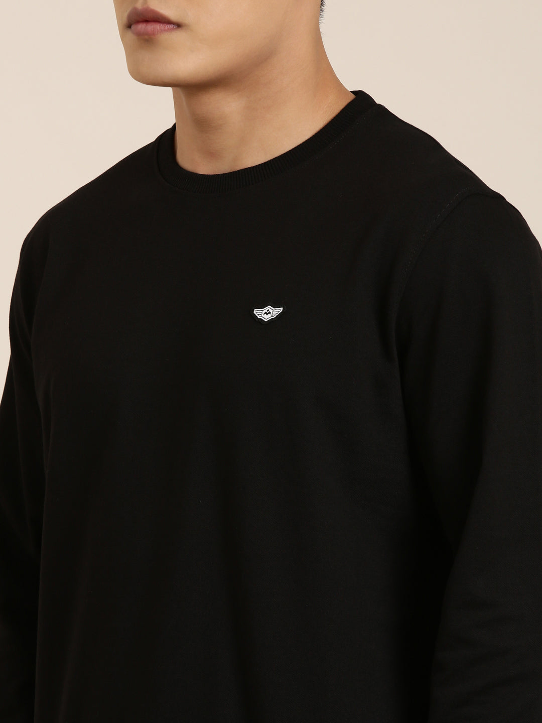 Men's Solid Round Neck Full Sleeve Sweatshirt