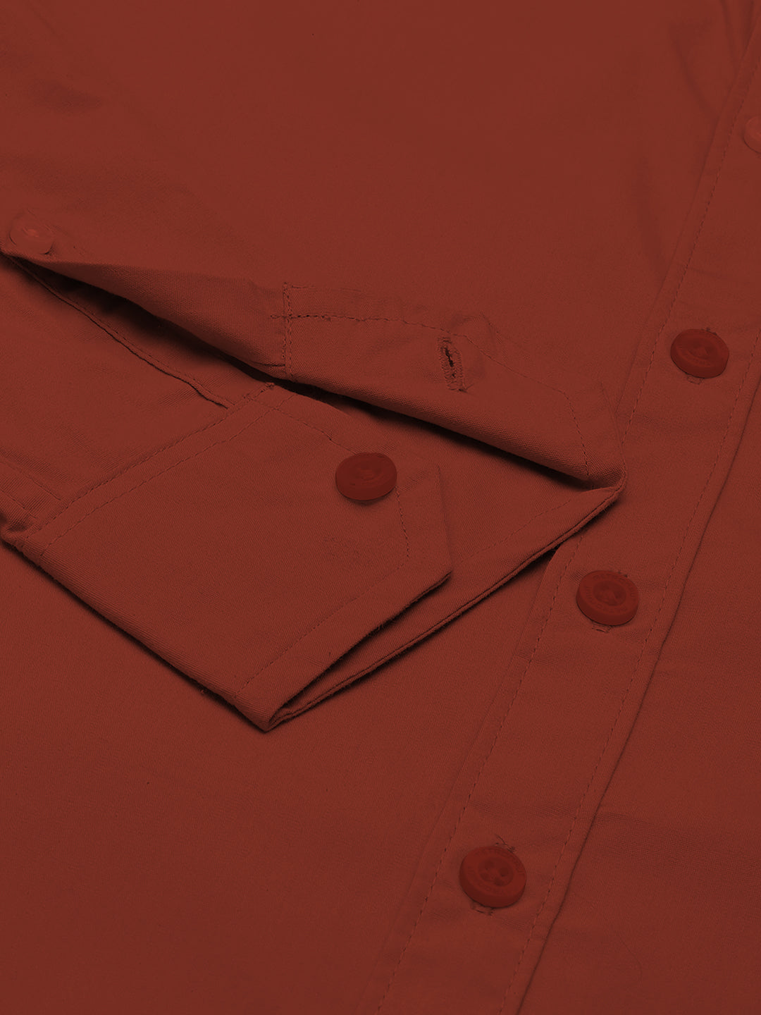 Men's Brown Solid Full Sleeve Slim Fit Casual Shirt