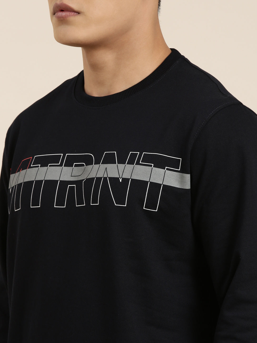 Men's Solid Round Neck Full Sleeve Sweatshirt
