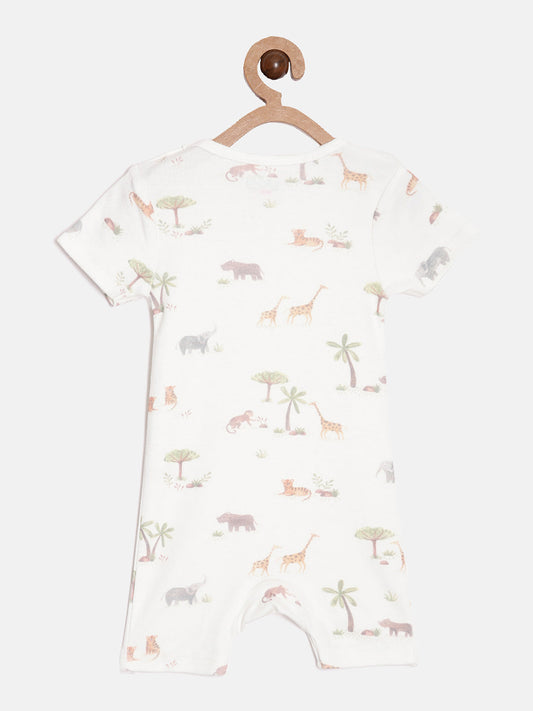 Broon Infant Baby Organic Cotton Short Sleeve Rompers