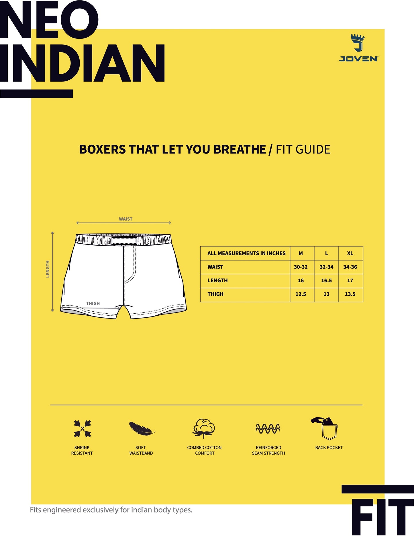 JOVEN MEN FIT ME BOXER SHORTS - PACK OF 2