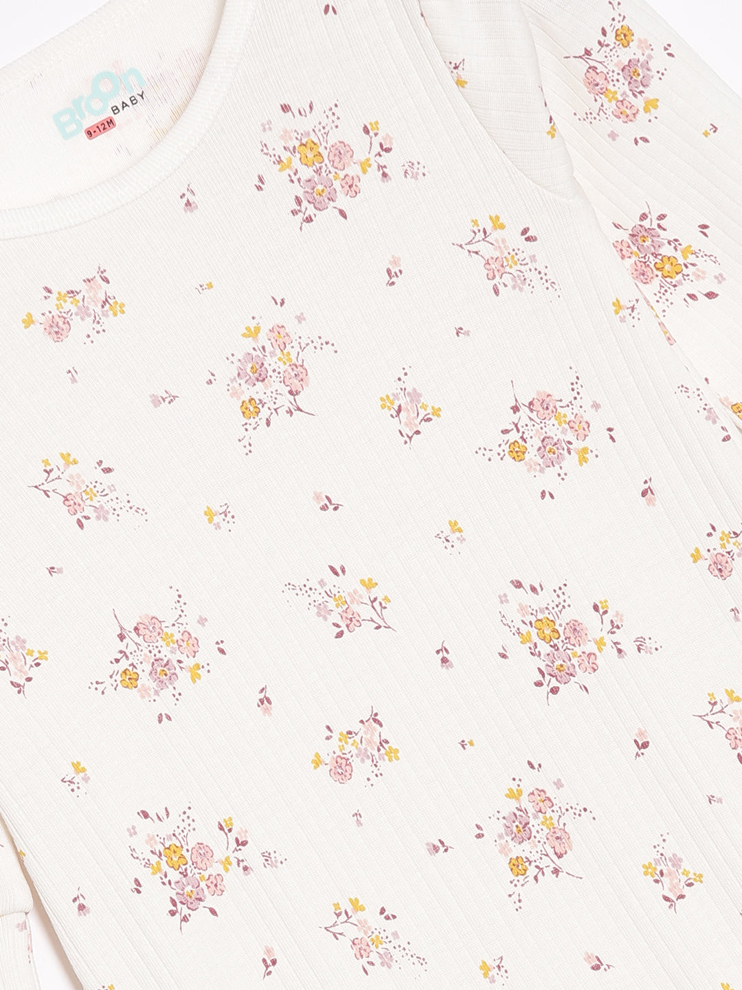 Broon Infant Baby Organic Cotton Full Sleeve Sleepsuit