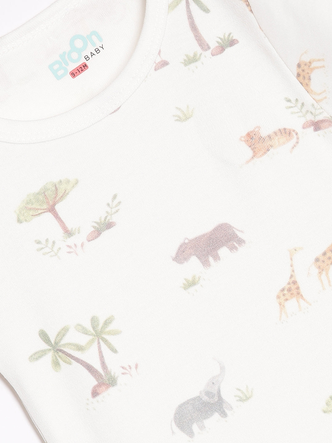 Broon Infant Baby Organic Cotton Short Sleeve Rompers