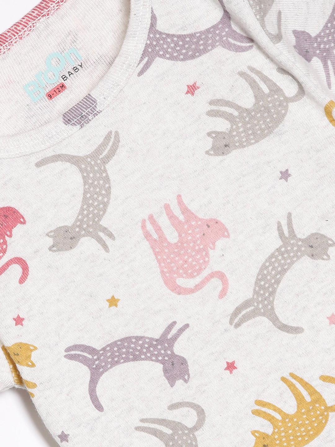 Broon Infant Baby Organic Cotton Short Sleeve Rompers