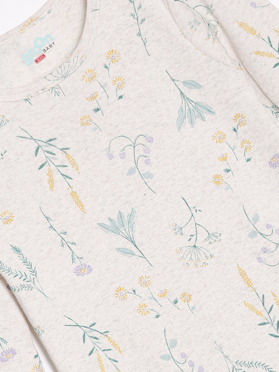 Broon Infant Baby Organic Cotton Full Sleeve Sleepsuit