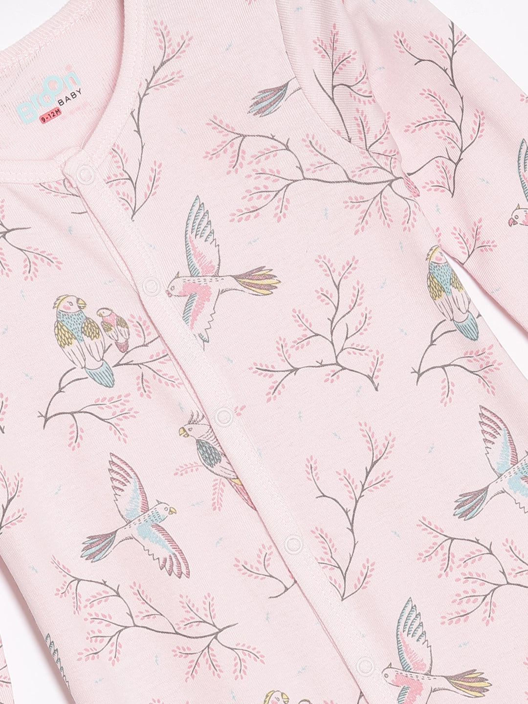 Broon Infant Baby Organic Cotton Full Sleeve Sleepsuit