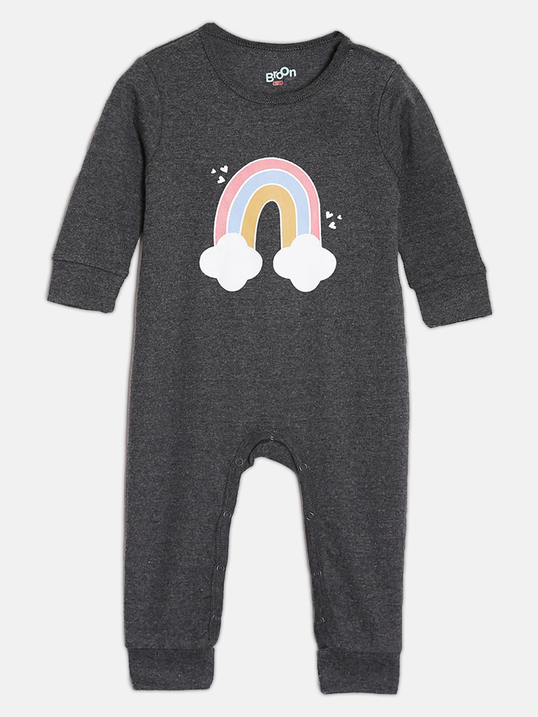 Broon Infant Baby Organic Cotton Full Sleeve Sleepsuit