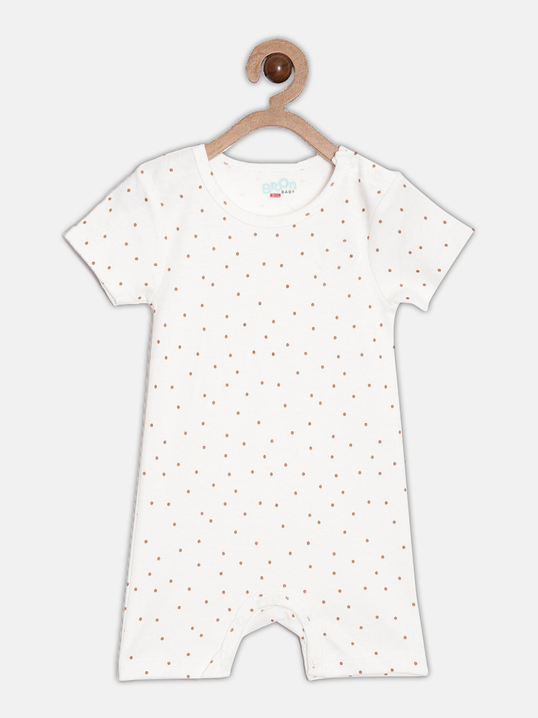Broon Infant Baby Organic Cotton Short Sleeve Rompers