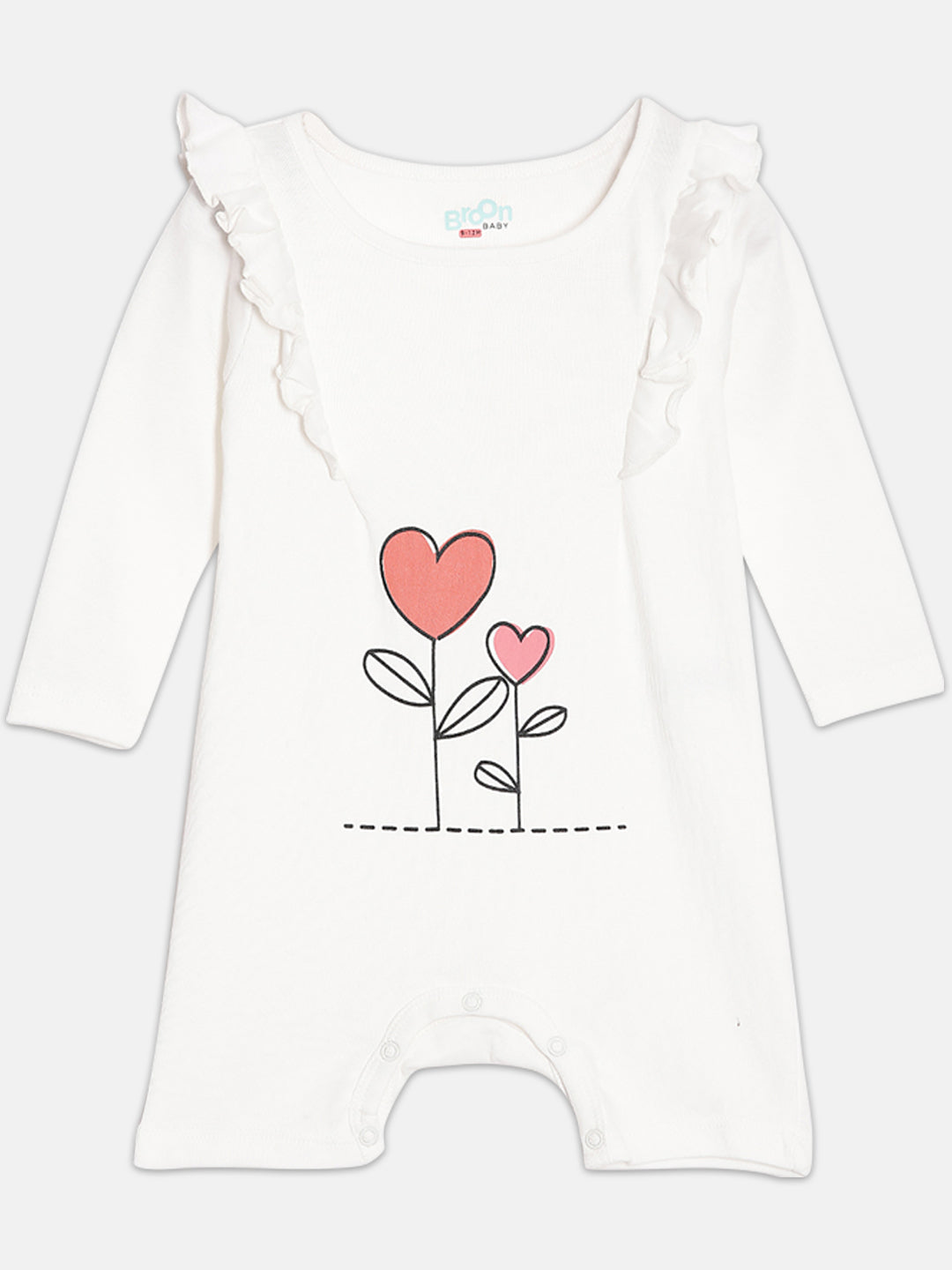 Broon Infant Baby Organic Cotton Full Sleeve Rompers