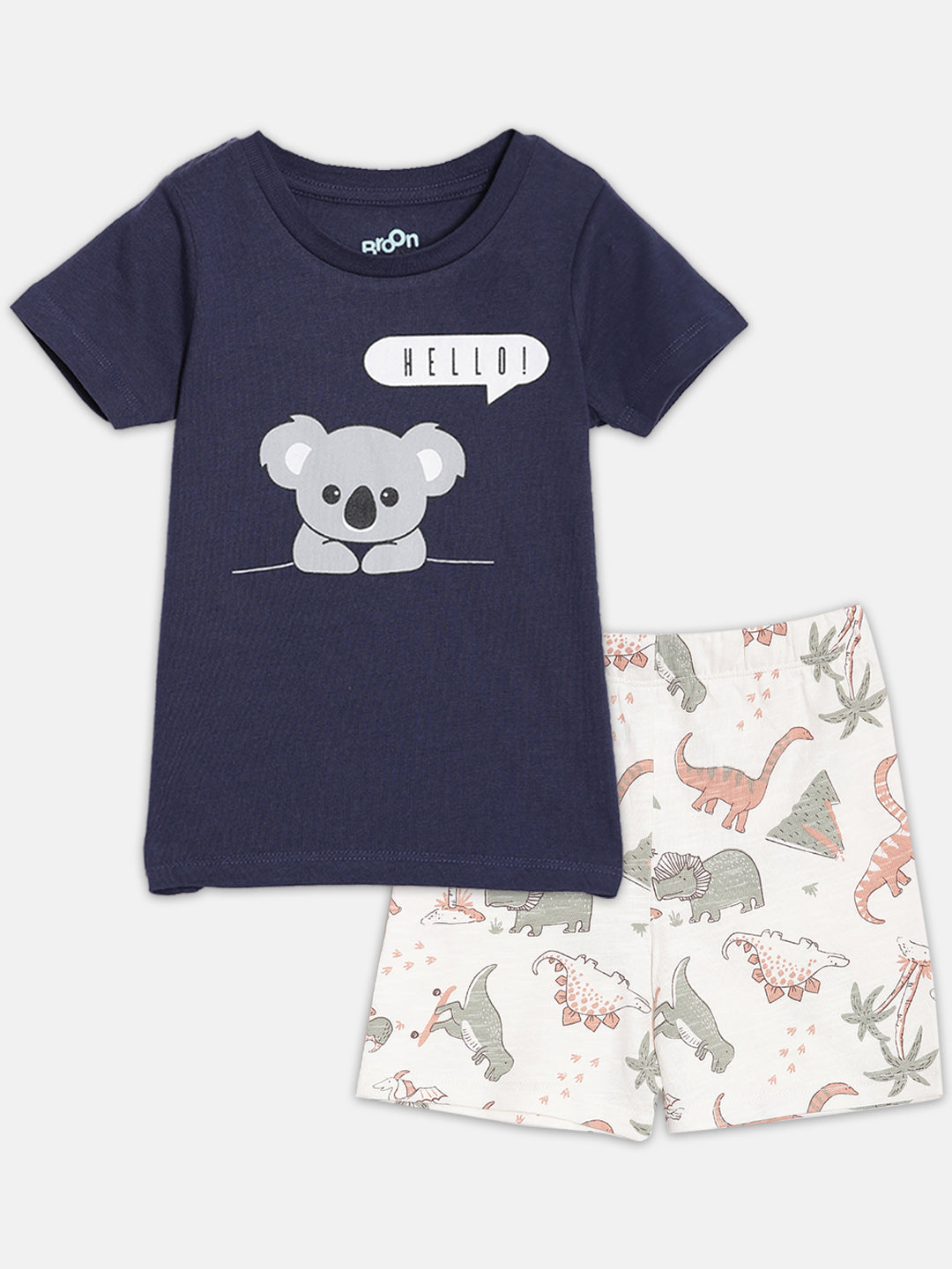 Broon Infant Baby Organic Cotton T-shirt & Shorts