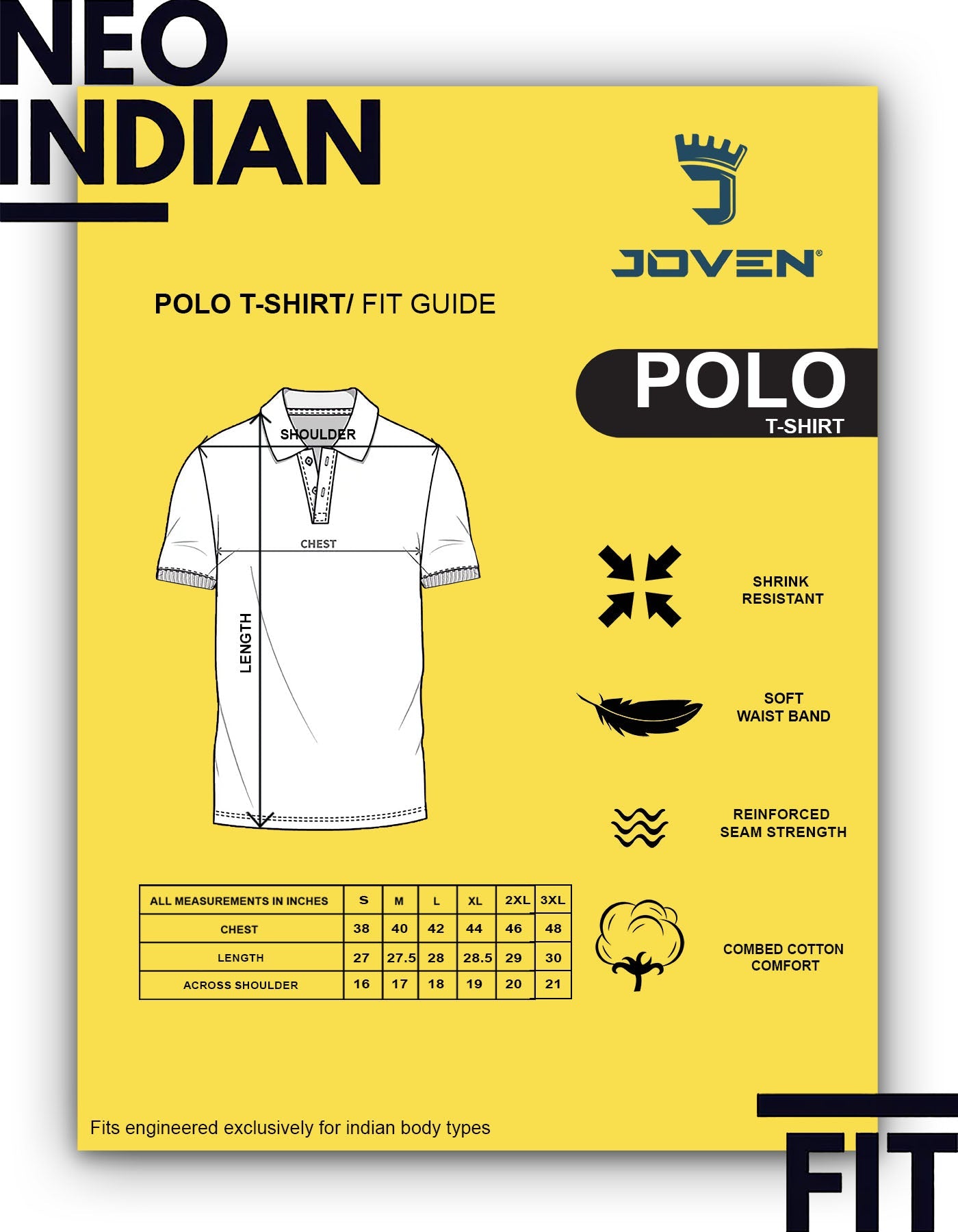 Mercerised Cotton Polo Collar Printed Tshirt in Yellow