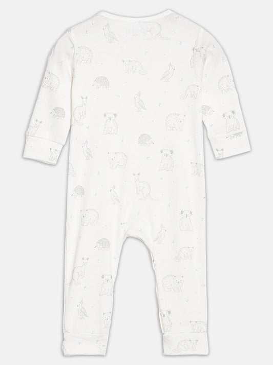 Broon Infant Baby Organic Cotton Full Sleeve Sleepsuit