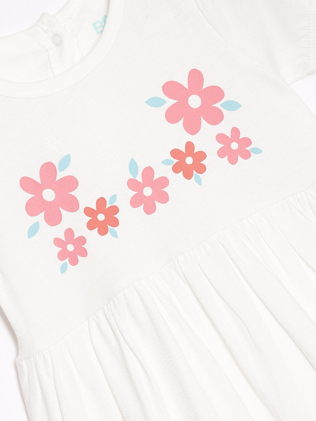 Broon Infant Baby Organic Cotton Short Sleeve Girls Dress