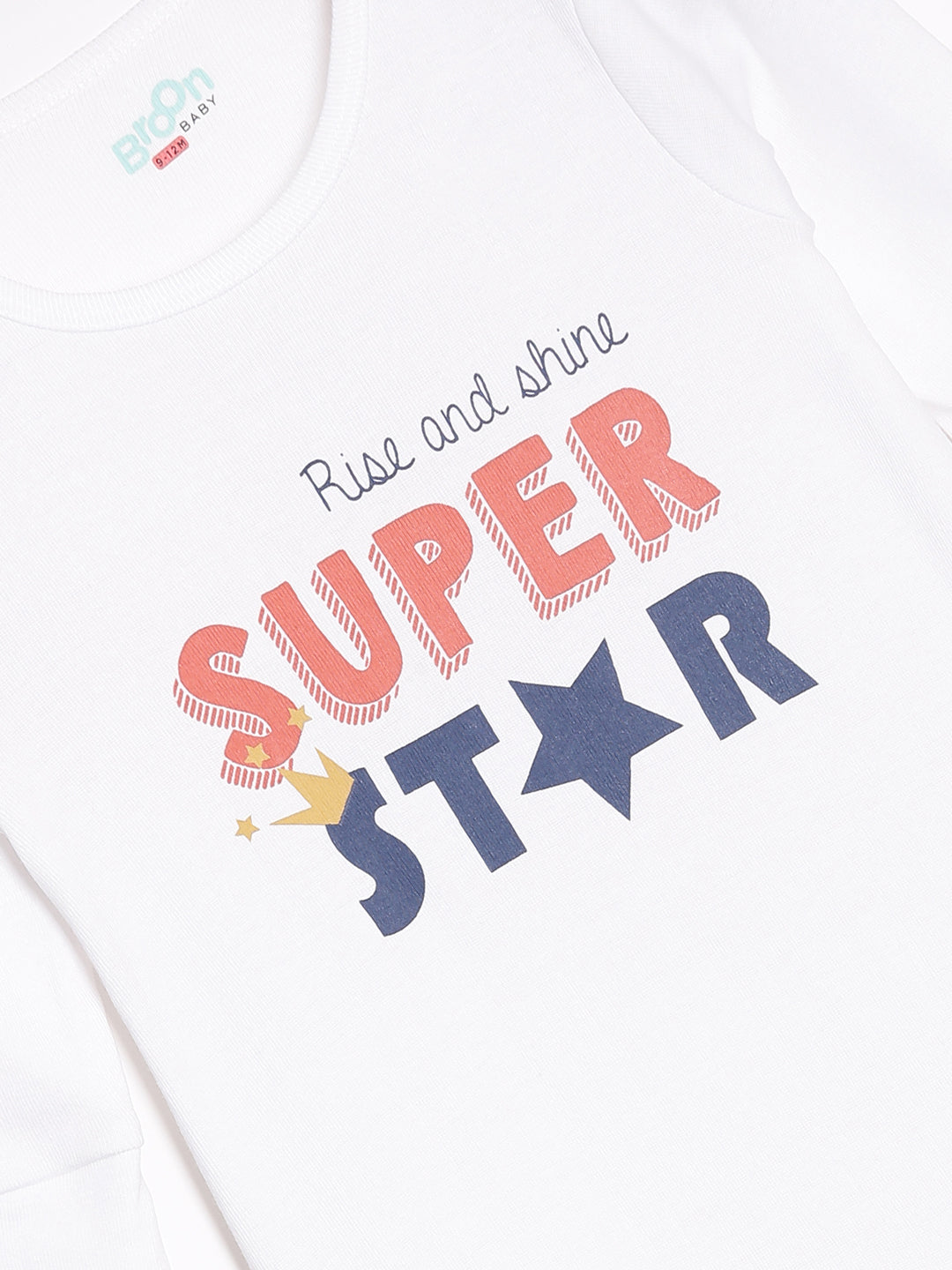 Broon Infant Baby Organic Cotton Full Sleeve Sleepsuit