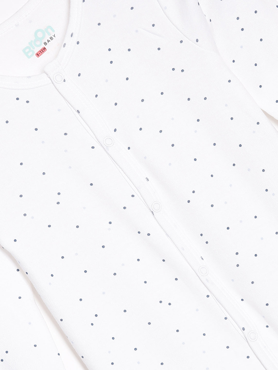 Broon Infant Baby Organic Cotton Full Sleeve Sleepsuit