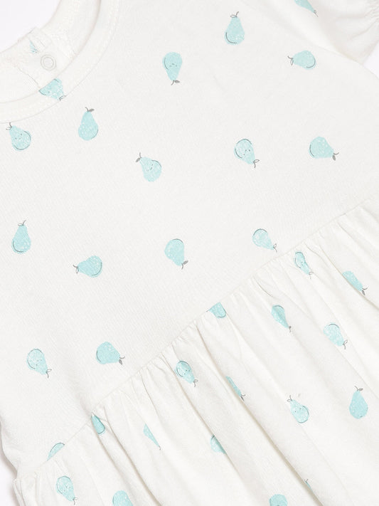 Broon Infant Baby Organic Cotton Short Sleeve Girls Dress