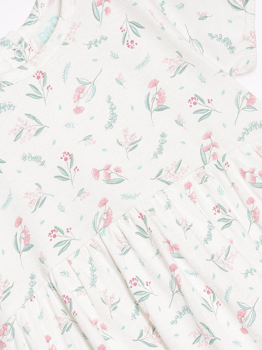 Broon Infant Baby Organic Cotton Short Sleeve Girls Dress