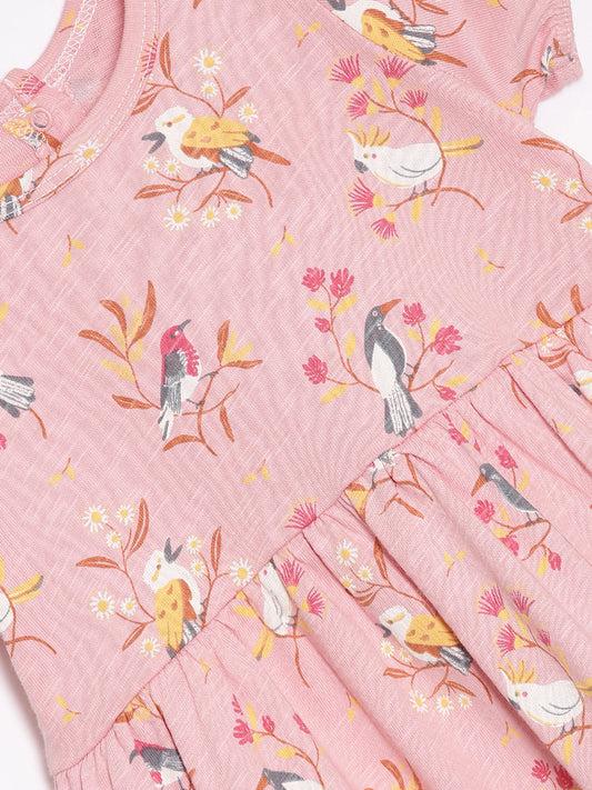 Broon Infant Baby Organic Cotton Short Sleeve Girls Dress