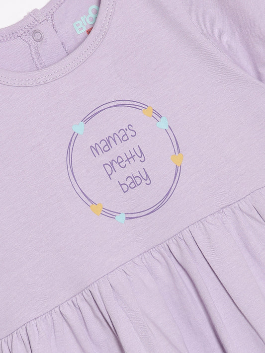 Broon Infant Baby Organic Cotton Short Sleeve Girls Dress