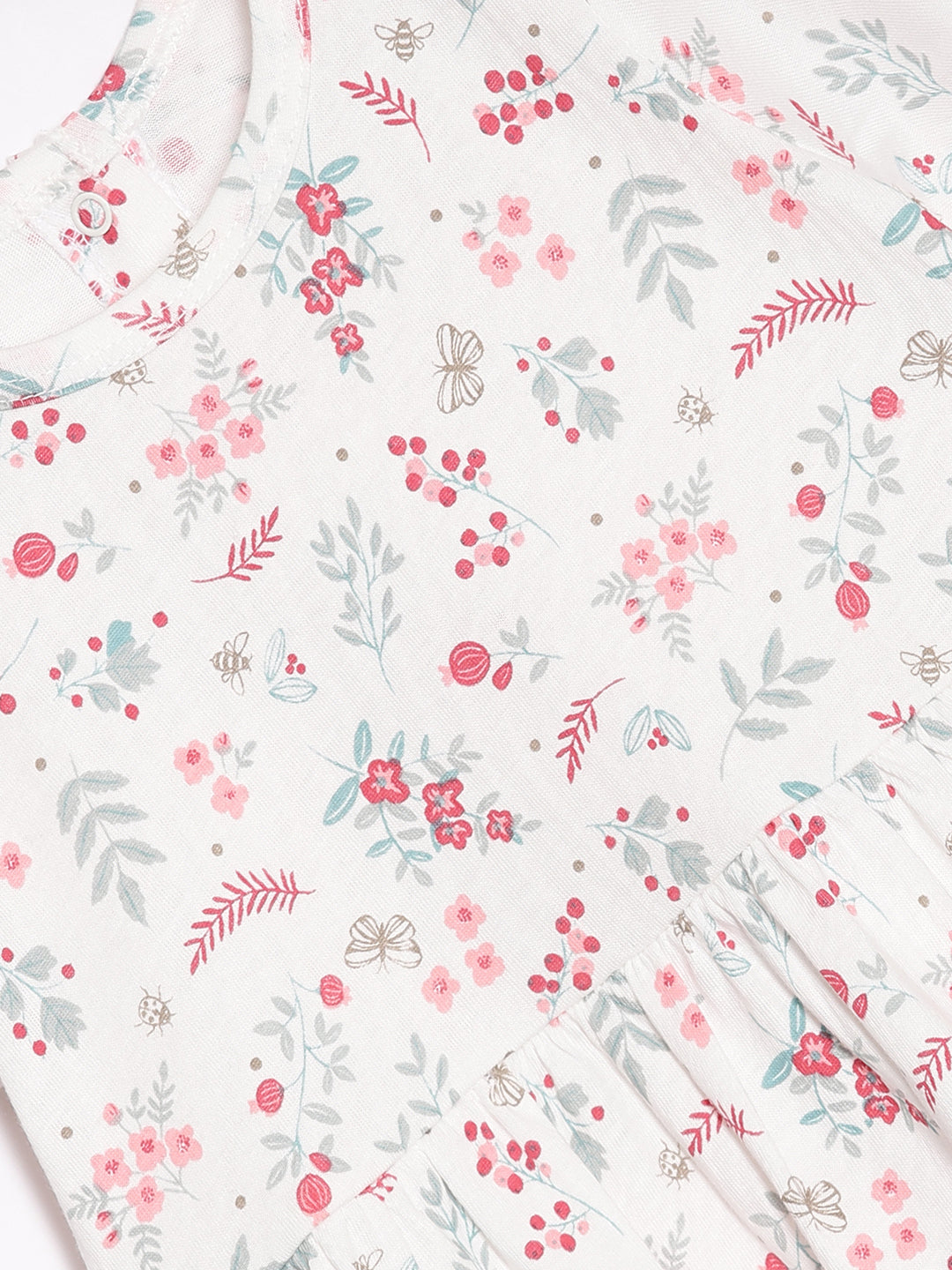 Broon Infant Baby Organic Cotton Short Sleeve Girls Dress