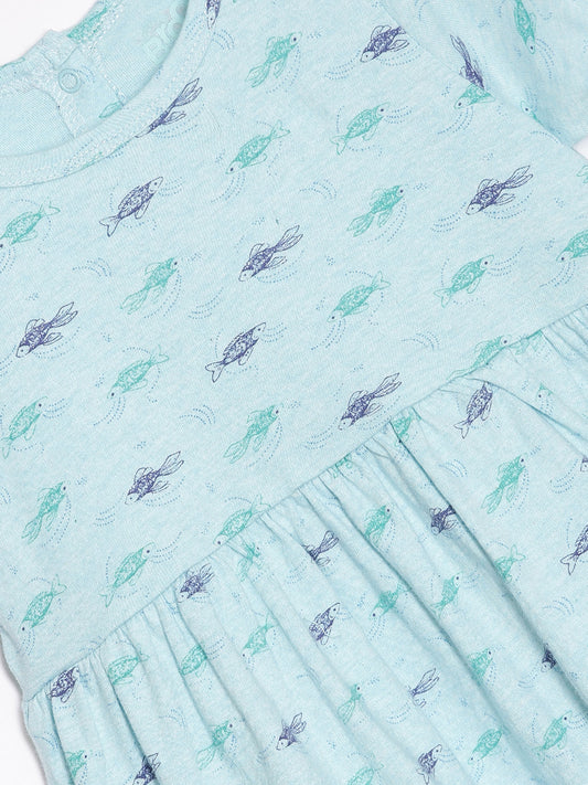 Broon Infant Baby Organic Cotton Short Sleeve Girls Dress