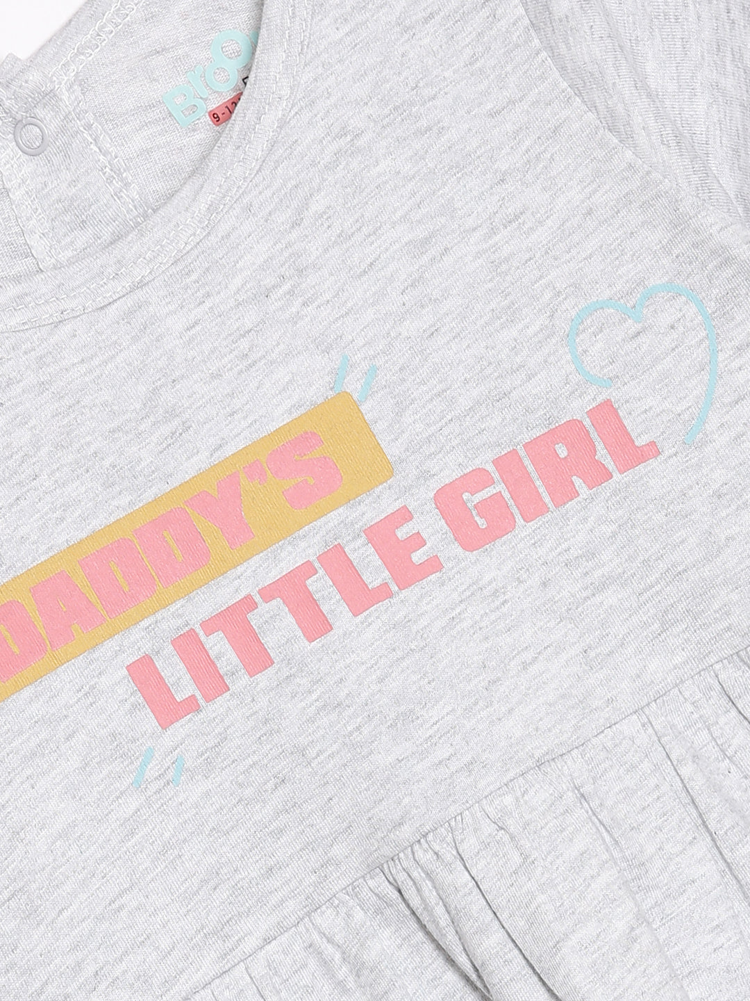 Broon Infant Baby Organic Cotton Short Sleeve Girls Dress