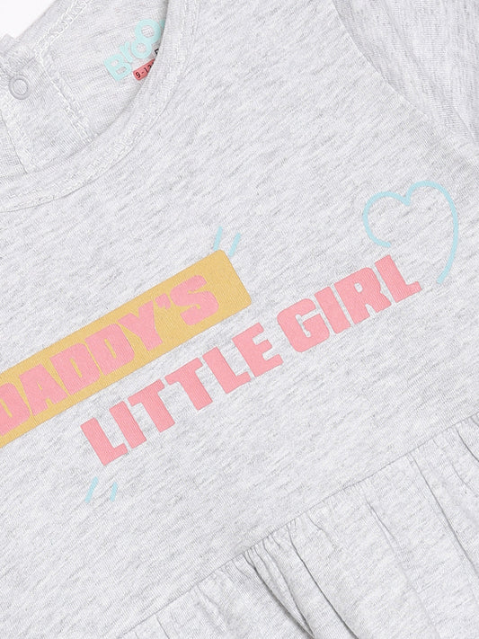 Broon Infant Baby Organic Cotton Short Sleeve Girls Dress