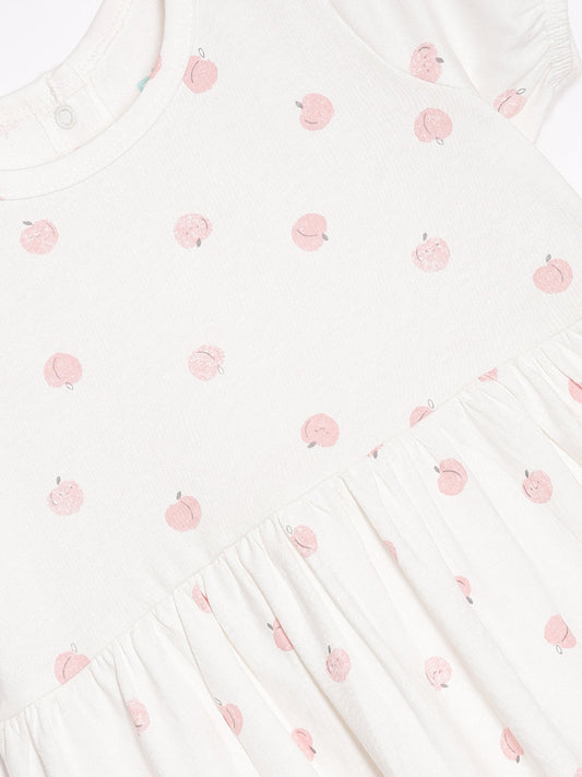 Broon Infant Baby Organic Cotton Short Sleeve Girls Dress