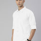 Men's Black and White Solid Full Sleeve Slim Fit Casual Shirts Pack of 2